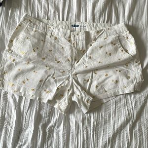 Woman’s: White printed shorts by Old Navy Size:12